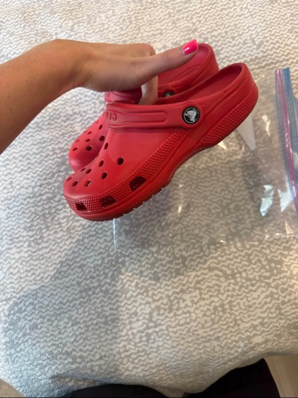 CROCS Kids Classic Clog in Red Boys size 5